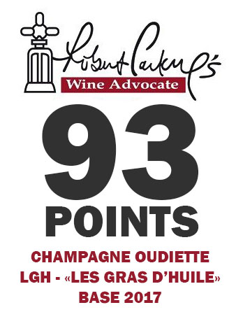 Notation Wine Advocate Champagne Oudiette Les Gras d'Huile Base 2017